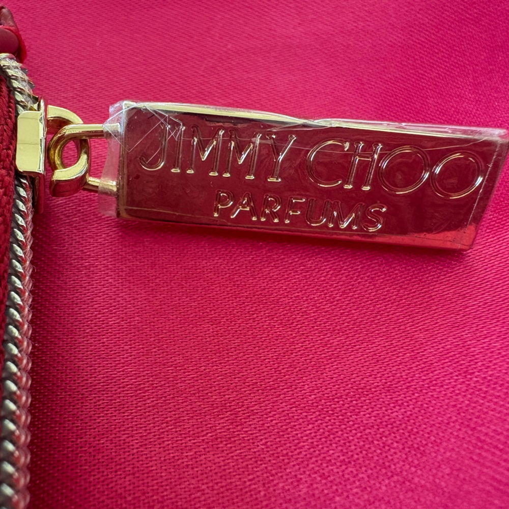 Jimmy Choo Red Glitter Coin Purse with Dust Bag NWOT - Picture 3 of 5